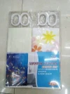 PEVA2 silk-screened flower with plain bath curtain Specification image